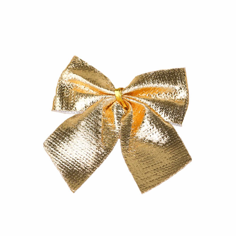 12 st Kerst Decoratie Strik Kerstboom Versiering Wrap Strik #2o30: Goud