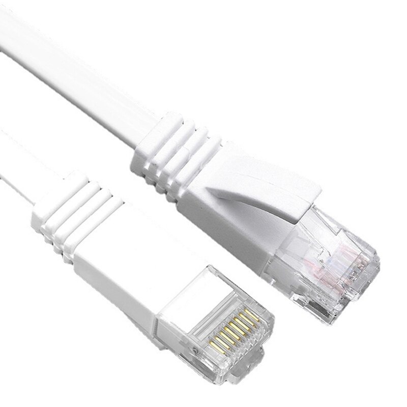 CAT6 RJ45 Computer Network Cable Flat Jumper CAT6 Super Six Network Cable Suitable for Computer Notebook Router -0.5M: Default Title