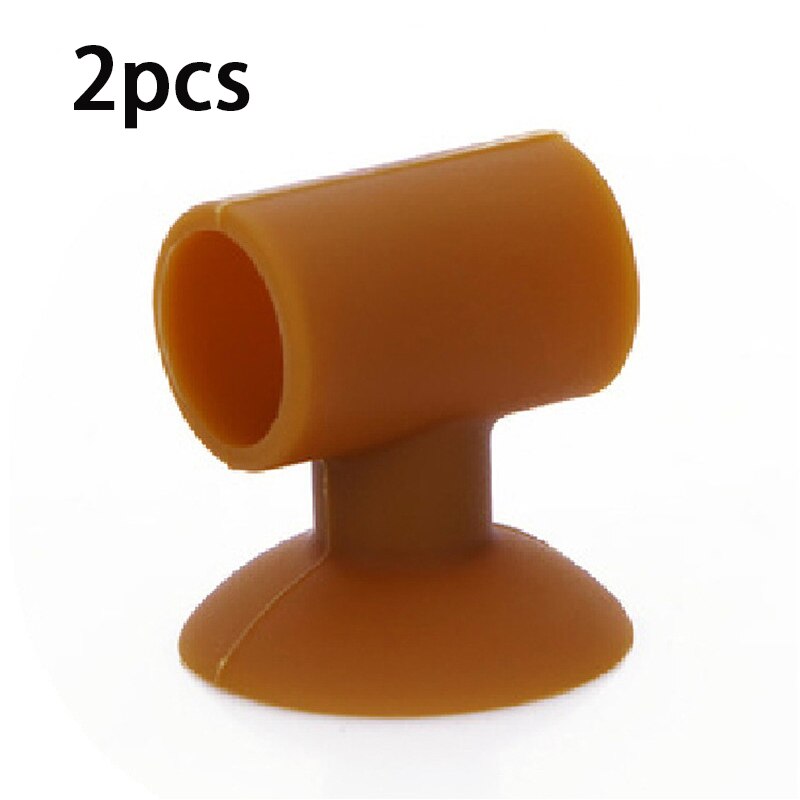 2PC Wall Hit Protector Doorknob Wall Sucker Door Accidentally Close Preventer Anti-collision Mute Crash Lock Door Handle Stopper: Coffee