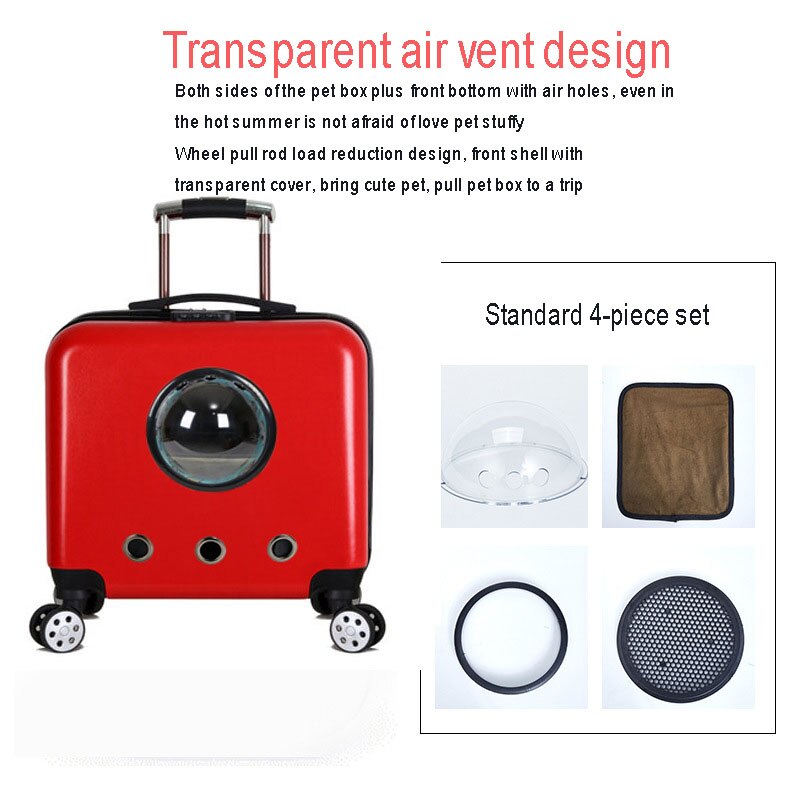 zwierzę domowe wózek Kot na wolnym powietrzu przenośny transport walizka kapsułka zwierzę domowe uniwersalny koło oddychający o dużej pojemności przewoźnik dla kota