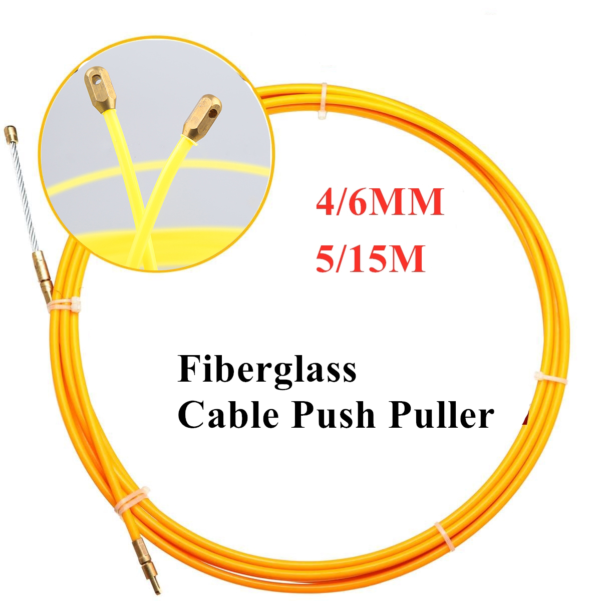 4/6mm 15M 25MM Cable Push Puller Running Cable Wire Kit Wall Electrical Cable Installing Rods Wiring Accessories Durable