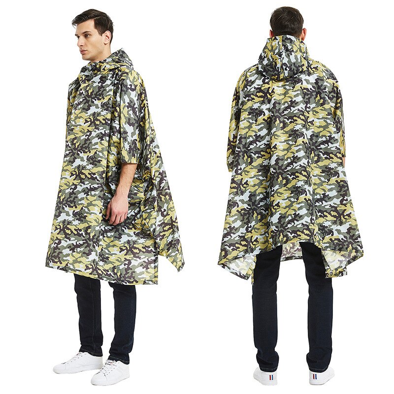 Raincoat Backpack Rain Cover Raincoat Hood Hiking Riding Rain Cover Poncho Waterproof Tent Outdoor Camping Tent Mat: 02