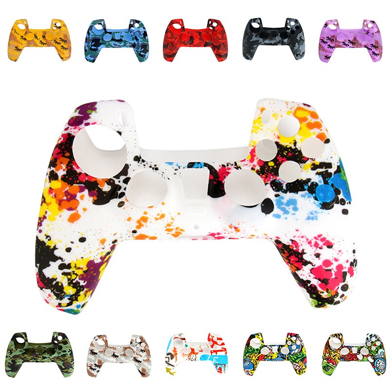 Handle Sleeve Silicone Cover Dustproof Protective Case for PS5 Controller