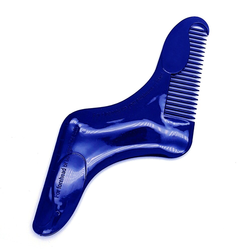 1pcs Innovative Beard Shape Comb Beard Shape Template Combing Tool Beard Brush Comb Second Generation Multifunction: Z blue
