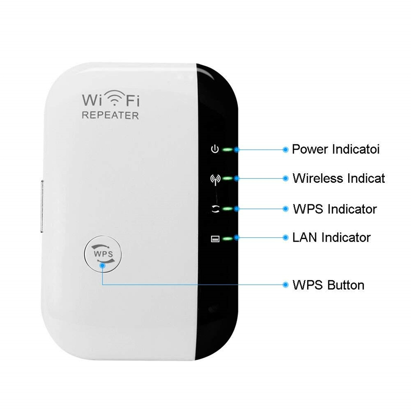 Répéteur WiFi sans fil prolongateur de portée Wi-fi amplificateur de Signal 300Mbps 802.11N/B/G Booster répétdor WiFi Reapeter le Point d'accès