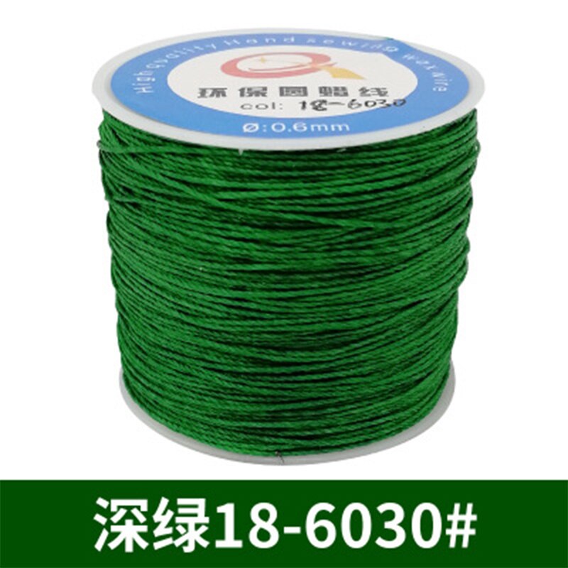 0.6mm tondo filo cerato filo di cera filo di cucitura filo per artigianato in pelle filo da cucito gioielli fai da te tariffa hilos para coser: Luce Verde