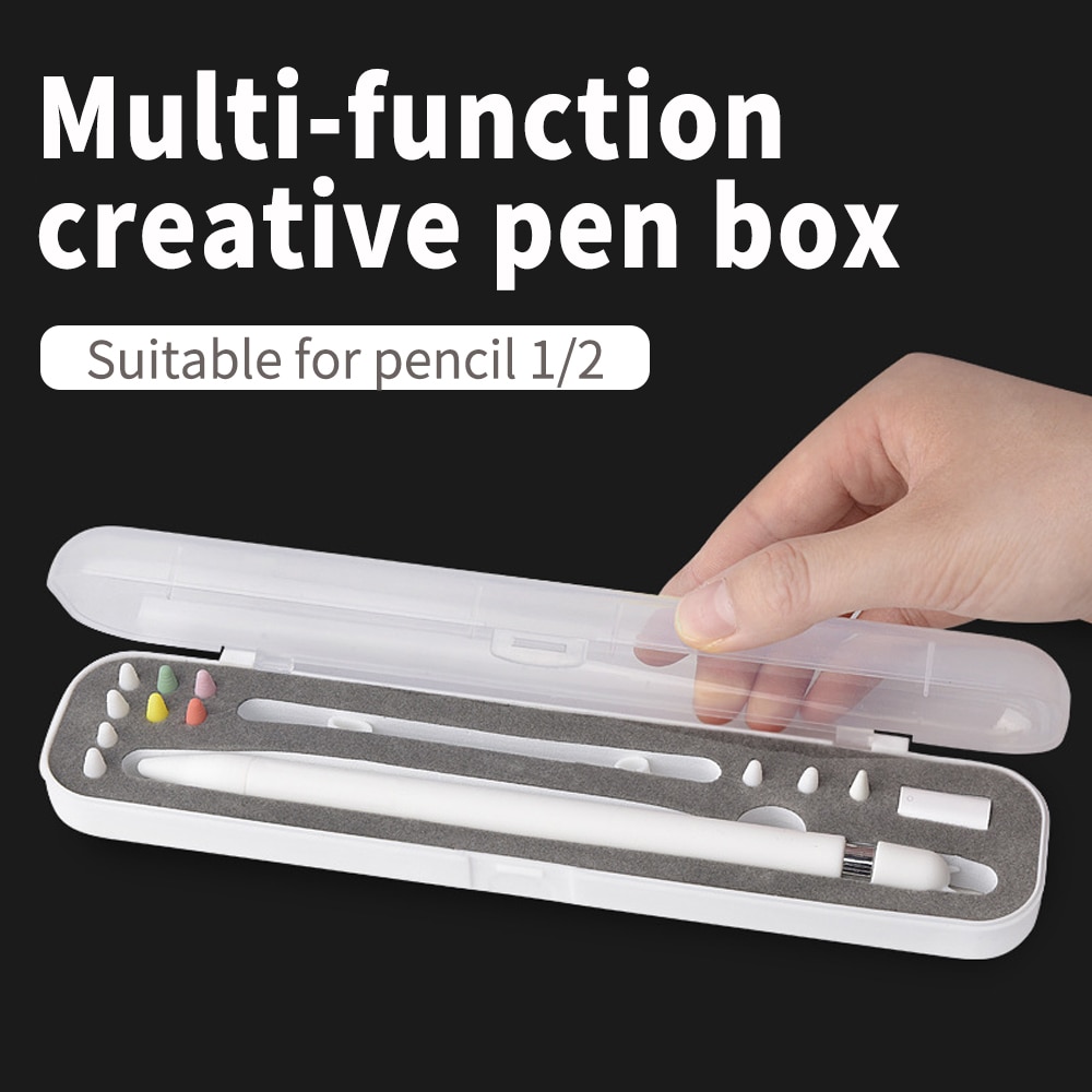 CASPTM a prueba de golpes Portable Clear Travel carry Case Holder para Ipad Pencil caja protectora para Apple Pencil 1 2 accesorios
