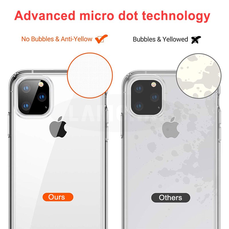 Voor iPhone 11 TPU Soft/Hard Cover Case Ondersteuning Draadloos Opladen Voor Apple iPhone X/iPhone 11 pro 11max Clear Phone Case