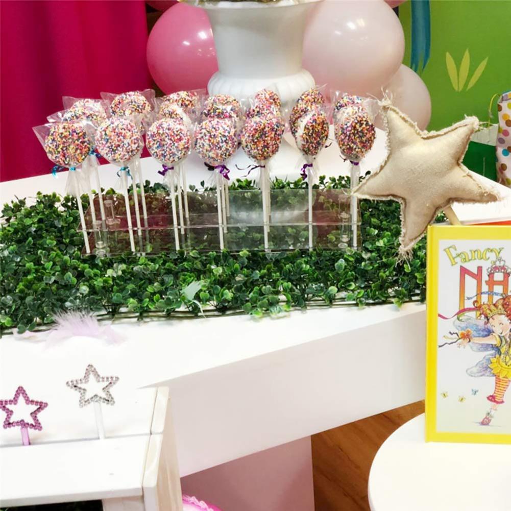 Clear Cake Pop Houder Acryl Lolly Houder Rechthoek Double Layer Cake Pop Stand Display Lolly Stand Voor Bruiloft
