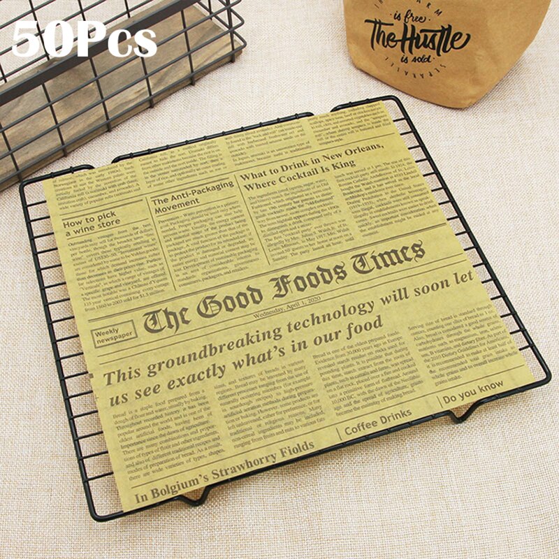 50 teile/los Wachs Papier Food Grade Food Fett Papier Wrapper Wrapper Papier für Sandwich Hamburger Frites Ölpapier Backen Werkzeuge: 11