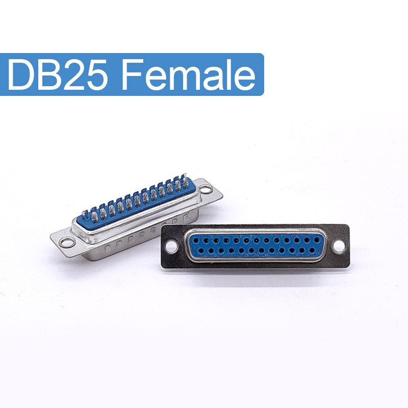 DB25 core datakabel connector plug VGA Plug connector 2 rij 25pin poort socket vrouwelijke Mannelijke adapter DP25: Female  Silverly