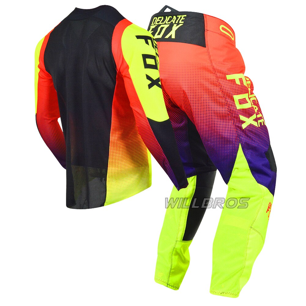 Neue Zarte Fuchs 180/360 Getriebe Set Motocross Motorrad Racing Anzug Herren Kits