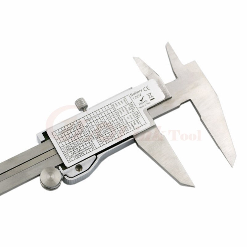 8" 200mm Digital Caliper Stainless Steel Digital LCD Caliper Vernier Caliper with Retail+Box