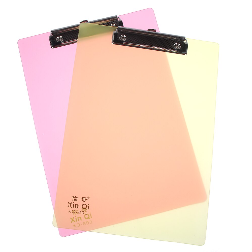 Office Plastic Blue/Black Solid A4 Size Document Clipboard Clip Board With Pen Holder