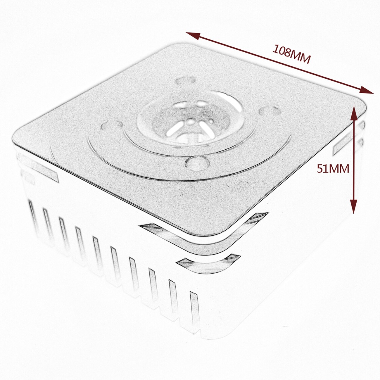 CNC Square Cylinder Head & Spark Plug For 80cc Engine Motorized Bicycle