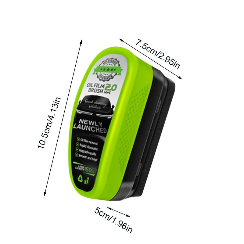 Limpador de vidro para carros, 150ml, removedor de filme de óleo, esponja de vidro automotivo, escova de limpeza, limpador de vidro de janela, manutenção de carro