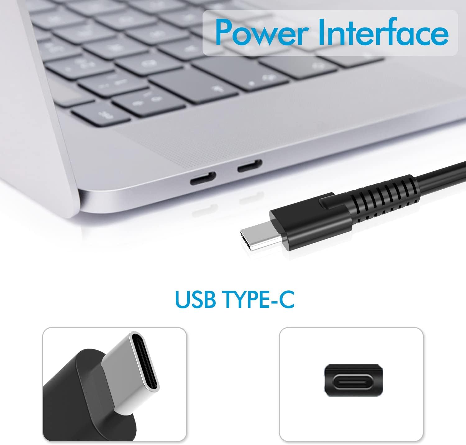100W USB-C Laptop Charger For ASUS ROG A20-100P1A, Flow Z13 X13, 100W PD Fast Charging for Asus ROG Flow Power ADAPTER