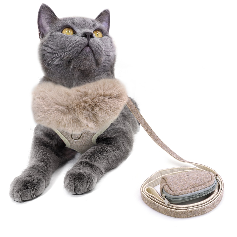 Soft Warm Pet Dog Cat Harness Leash Set Adjustable Puppy Kitten Harnesses Vest For Small Medium Large Dogs Cats Chihuahua Yorkie