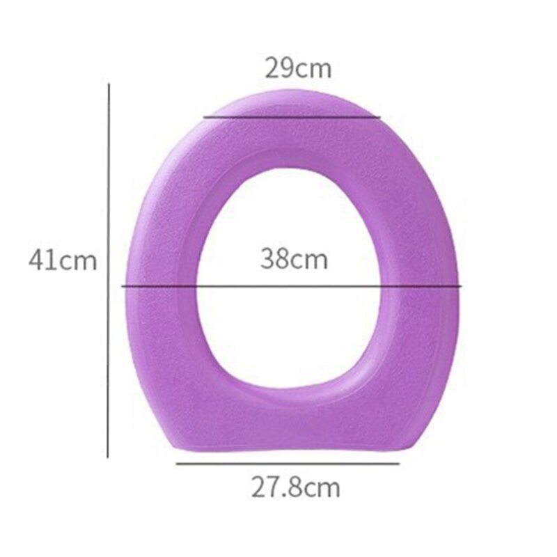 Badkamer Toilet Seat Cover Zachte Wc Plakken Toiletbril Pad Badkamer Warmer Seat Deksel Cover Pad Wc Closestool Warm Seat covers: Purple O