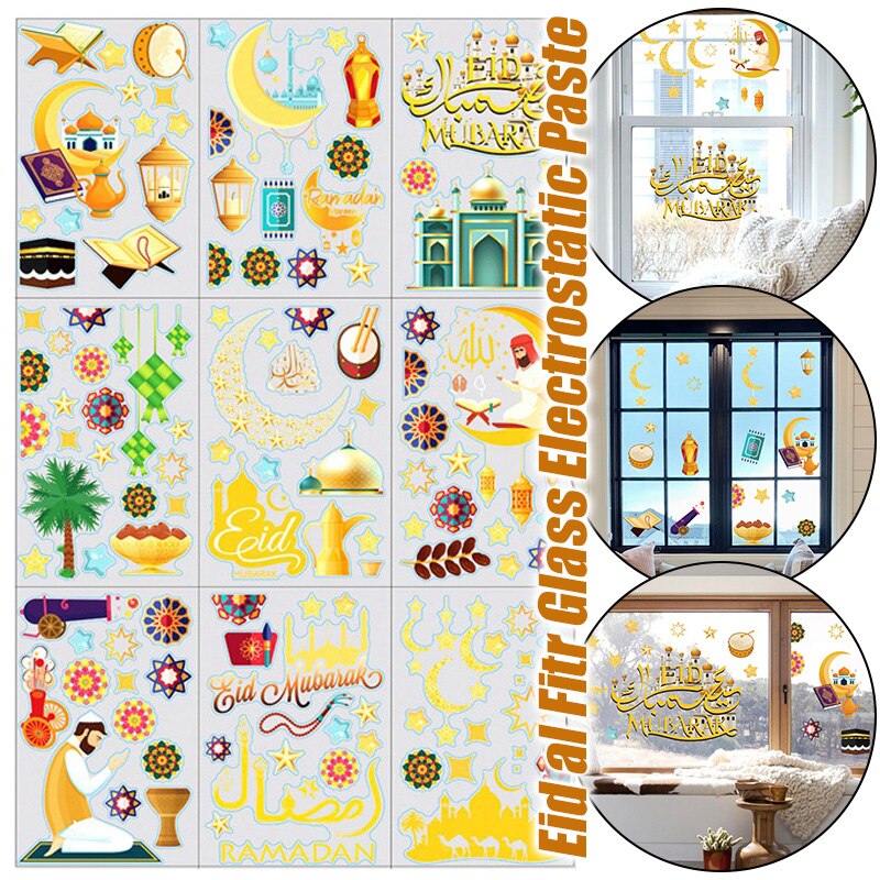 Pasen Raamstickers, 9 vellen Zelfklevend Statische Stickers