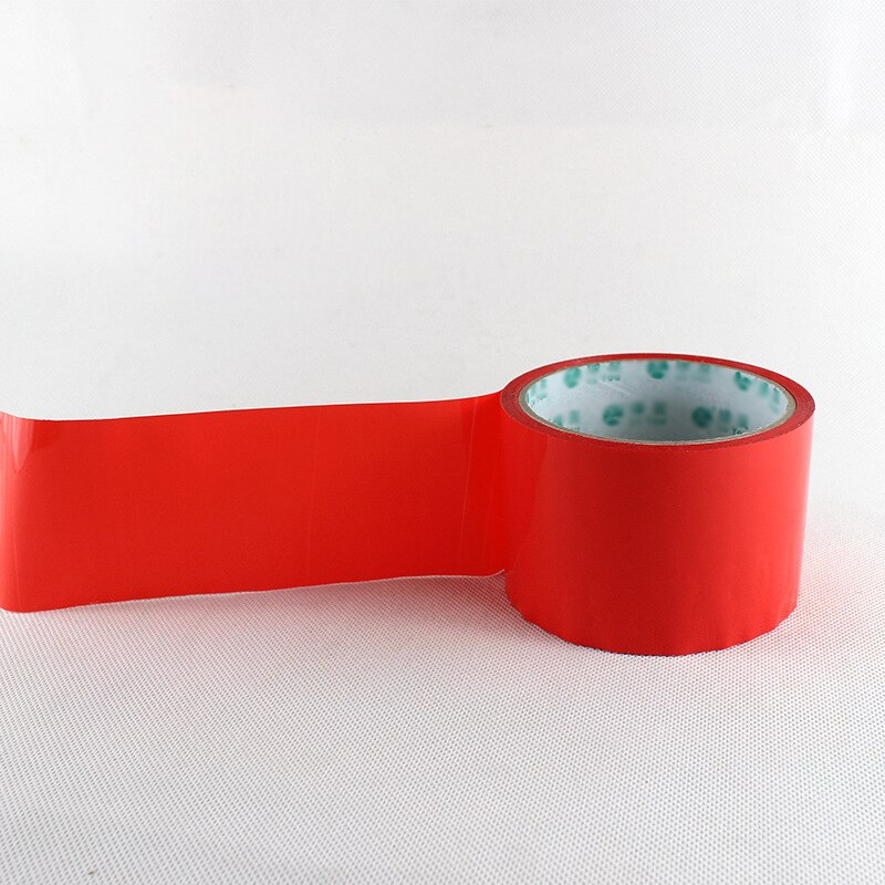 Red Plastic Packaging Tape BOPP Tapes Transparent Adhesive Tape Logistics Express Sealing Tape 11 Sizes