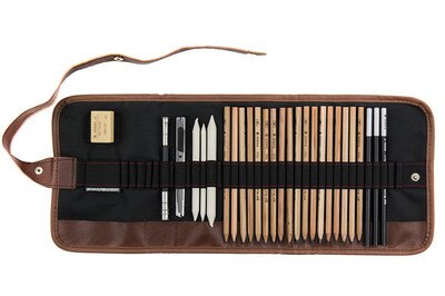 21/29 Pcs Wood Sketching Pencil Set Painting Drawing Kit For Painter Artist Students Art Supplies School Stationery: 29pcs