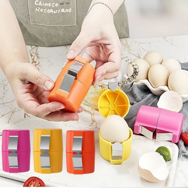 Ouvre-coquille d'œuf en plastique, brise-œufs manuel , séparateur de coquille d'œuf antiadhésif, outils de cuisson de cuisine multifonctionnels