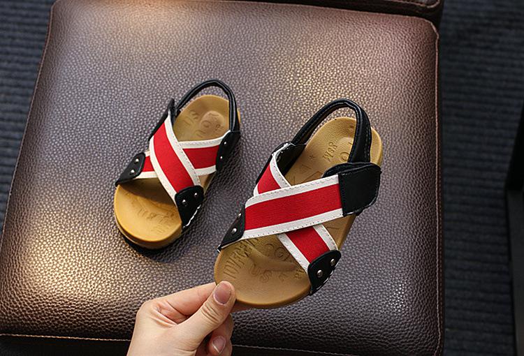 Drengesandaler sommer sneakers børnesko infantil drenge strandsandaler afslappet bløde flade sko littie str. 21-30: Rød / 22 ( indersål 14cm)
