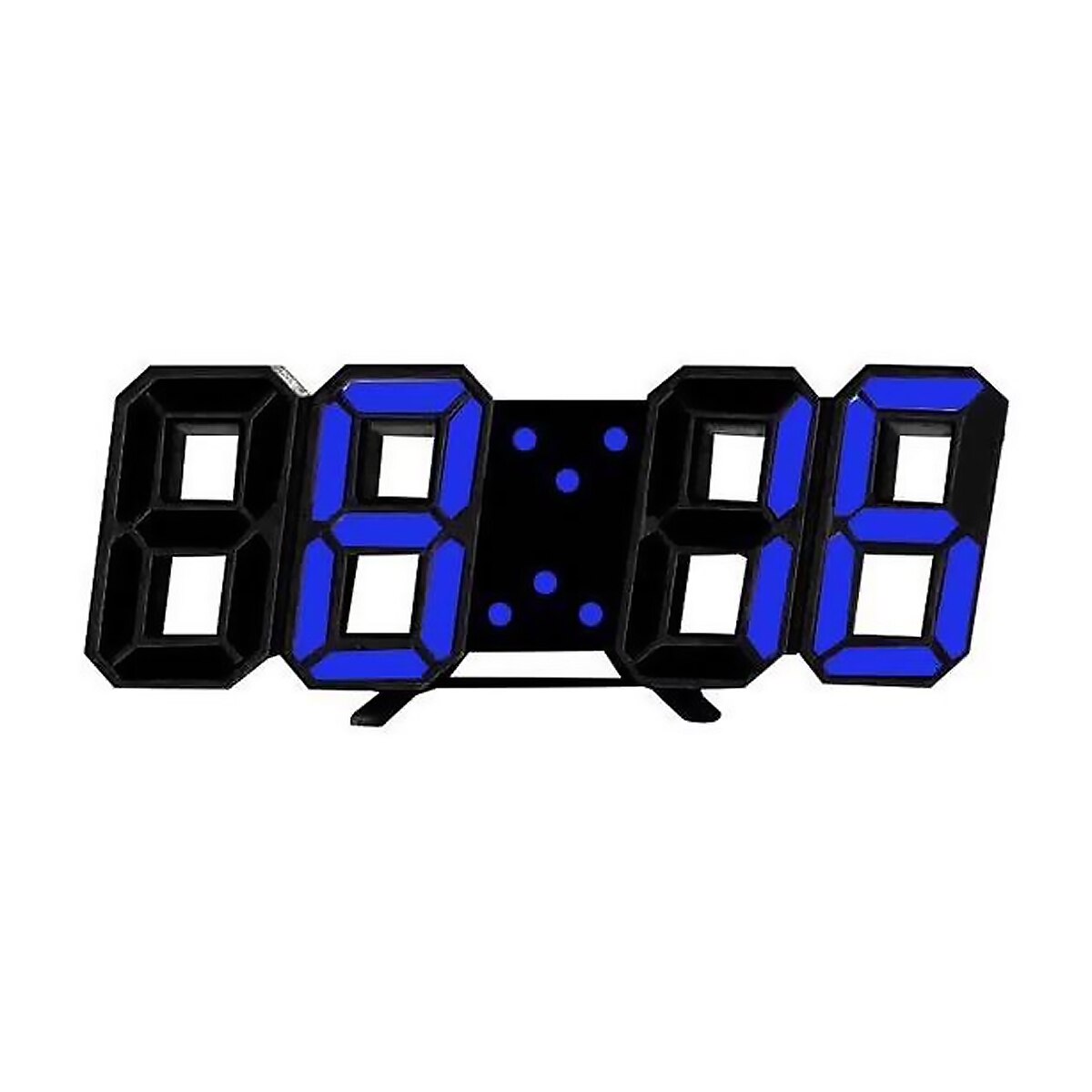 Cymii 3D Large LED Digital Wall Clock Date Time Celsius Nightlight Display Table Desktop Clocks Alarm Clock From Living Room: Black Blue