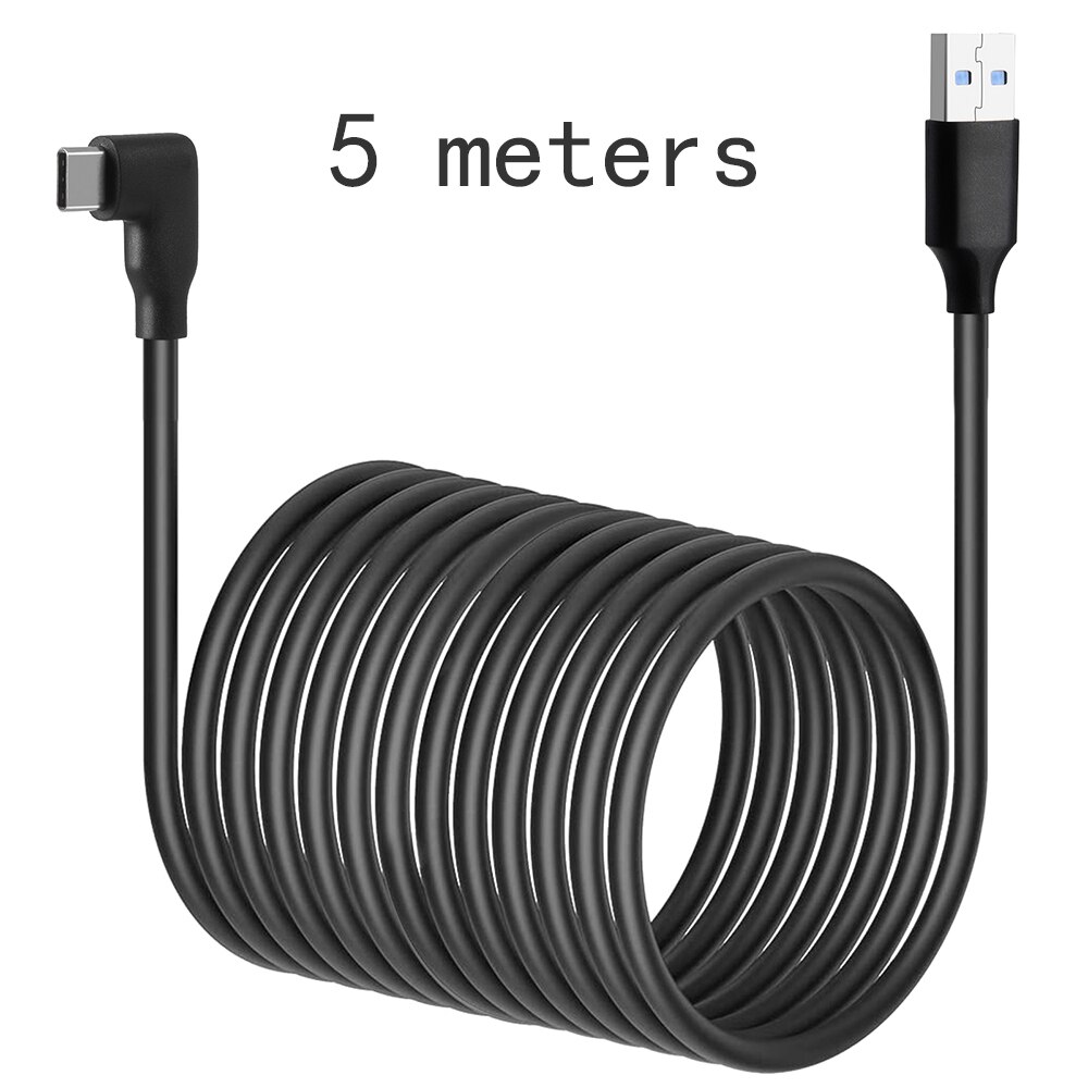 5/3M Pour Oculus Quest 2 Lien Câble De Remplissage Rapide D'USB 3.0 USB-C Câble Ligne de Données De Type C Données Charge Rapide Steam VR Accessoires: 5m