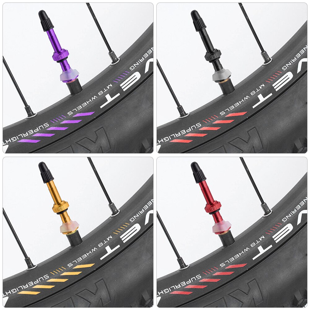 2 Stuks 40Mm/60Mm Mtb Fiets Extender Presta Ventielen Voor Bike Tubeless Tire Core Aluminium Klep fiets Reparatie Accessoires