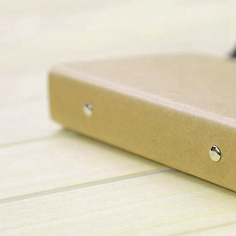 Kraft Paper Folder Ring Binder, Brown in DIN A6 Format