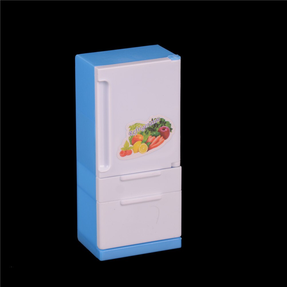 1:12 miniatur 2 Tür Kühlschrank küche Kühlschrank Puppenhaus Möbel Zubehör: Blau