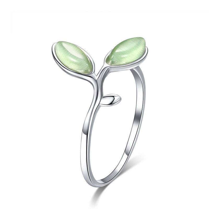 Bamoer Authentieke 925 Sterling Silver Plant Serie Bloem Vlinder Ringen Maat Verstelbaar Voor Vrouwen Luxe Bruiloft Sieraden GAR021: GXR453