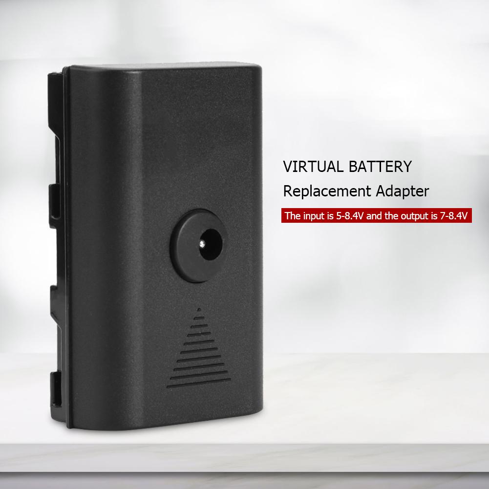 Mini DC Attrappe Kunststoff Batterie Adapter Volle Dekodierung Keine Fehler Schnelle Geschickt Langlebig für Sony NP Serie F550 F570 Schwarz