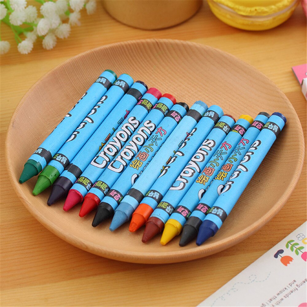 8/12/24 colores no tóxicos cera crayones Graffiti pluma para dibujo de chico plumas en colores Pastel Resaltadores suministros de arte de navidad