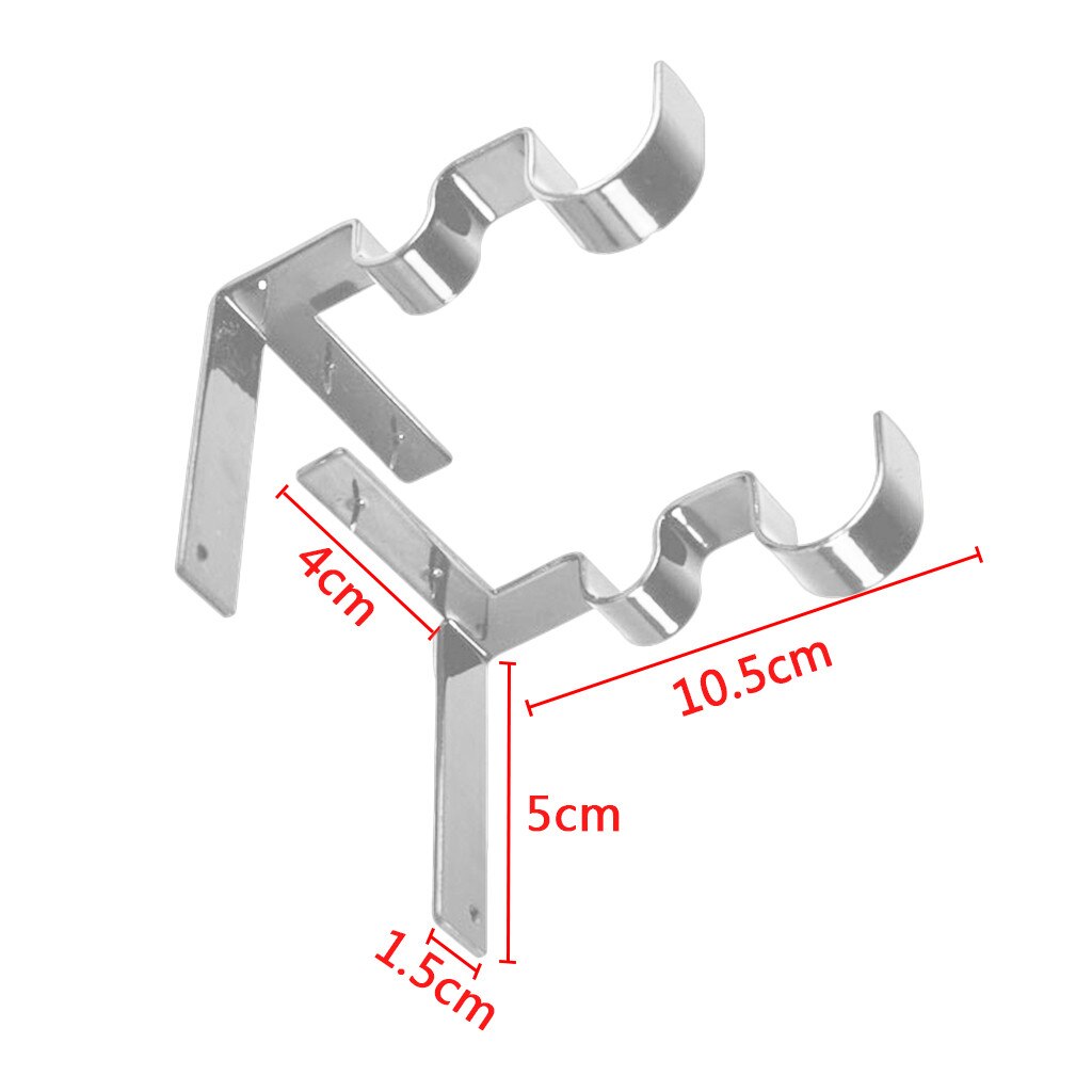 Double Center Curtain Rod Bracket Hang Curtain Rod Holders Tap Right Into Window Frame Curtain Rod Bracket #Y2