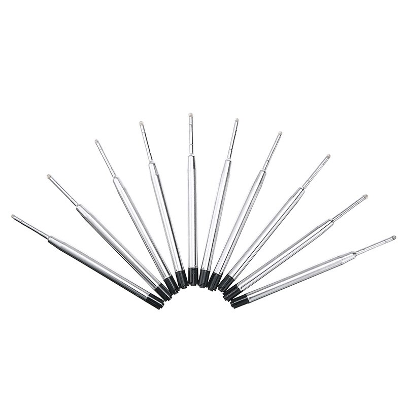 10Pcs Black Ballpoint Pen Ink Refills Fine Point Medium Ballpoint Refills School Office Accessories