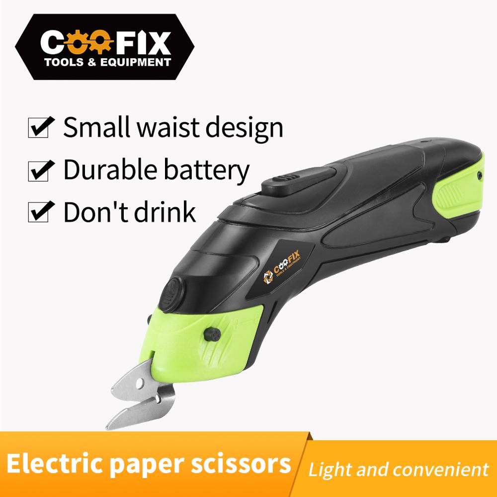 COOFIX 3.6V Cordless Electric Fabric Scissors Hand-held Small Cutting Cloth Machine Chargeable Fabric Sewing Scissors