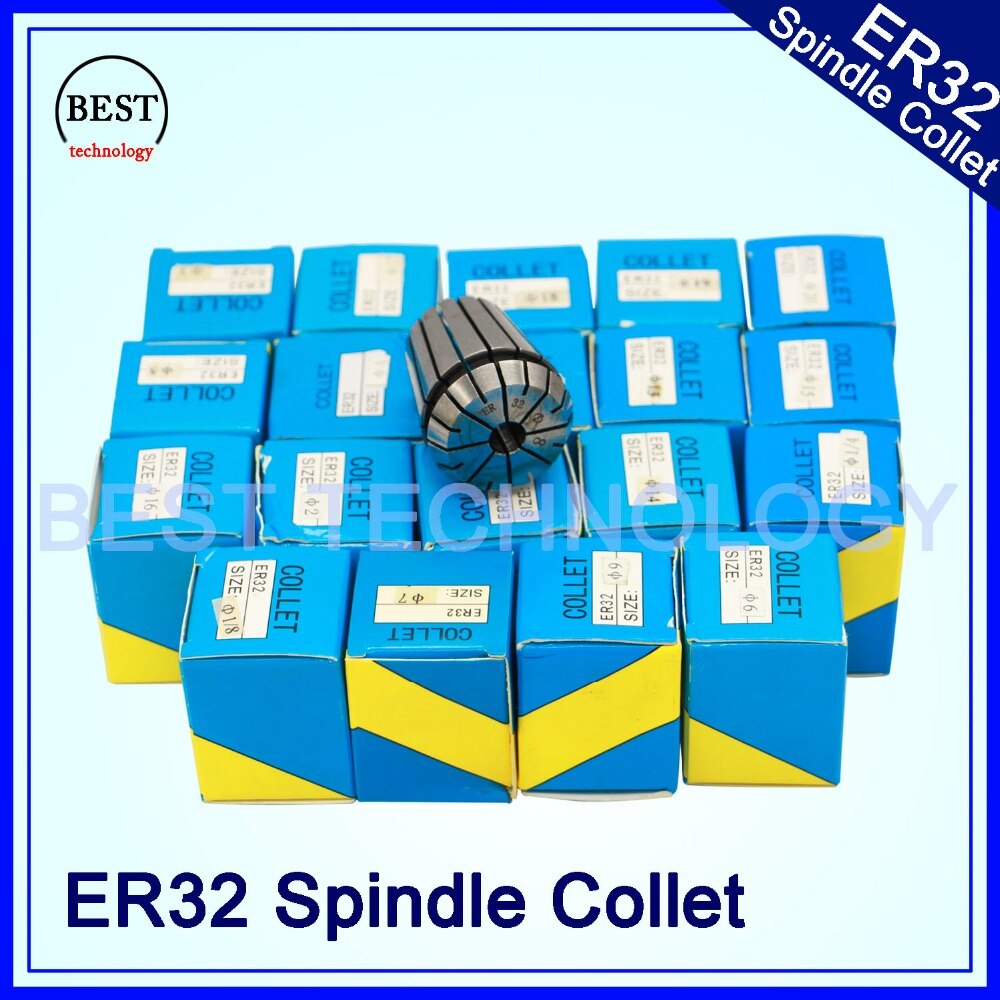 Spindle tool collet ER32 collet chuck full set 21pcs from 2 mm to 20 mm for CNC engraving milling machine spindle motor !