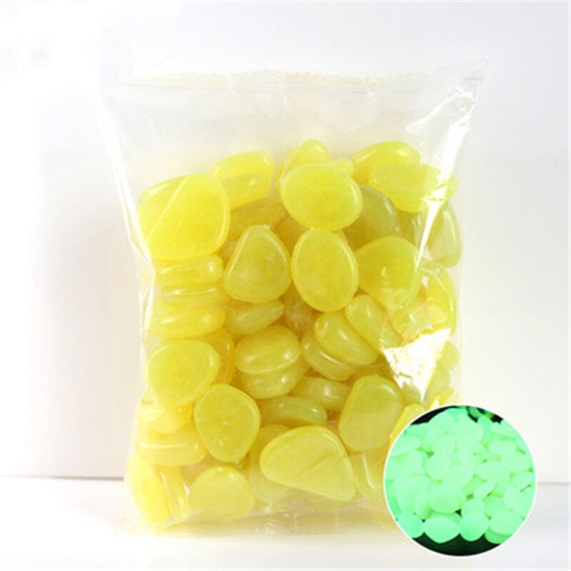 100Pcs Glow in the Dark Garden Pebbles Glow Stones Rocks for Walkways Garden Path Patio Lawn Garden Yard Decor Luminous stones: 3