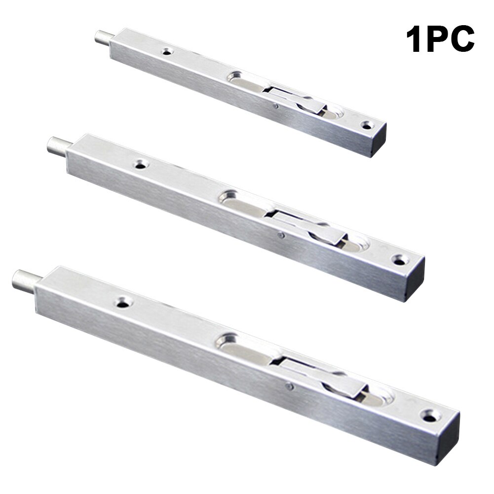 Security Guard Hardware Flush Latch Stainless Steel Slide Lock Door Bolt Brushed Lever Action Home Gate Concealed With Screws