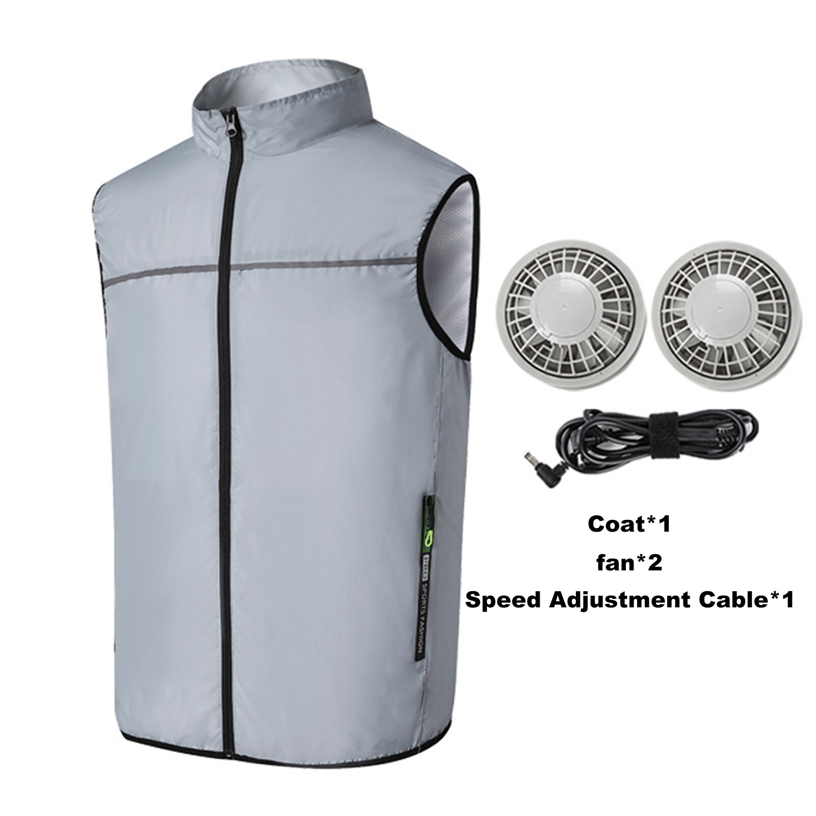 Fan Equipped Clothes UV Resistant Cooling Jacket Summer Air-conditioning Vest fan Electric Fan Cooling Vest Outdoor Fishing Vest