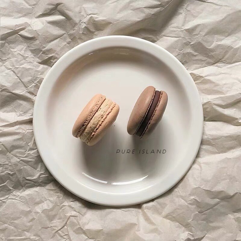 Cake Plate Dessert Plate Pure White Plate Korean Small White Plate Wild Plate Tableware Plates Dishes undefined plateau