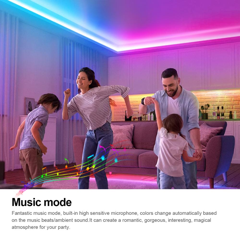 RGB Luces LED Luces HomeKit de Apple WiFi inteligente RGB tira de LED de cinta inalámbrico Control por voz de Siri, Luz Ledstrips trabajar con Apple a casa