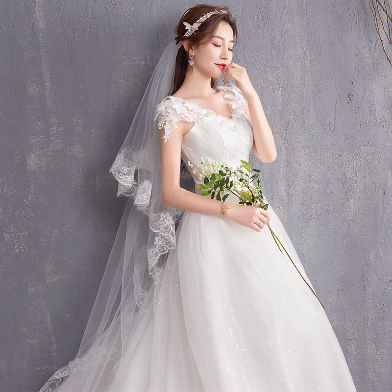 2.8M Wedding Accessories Long Veil Bridal Veil Hair Accessories 1 Layer Lace Without Comb