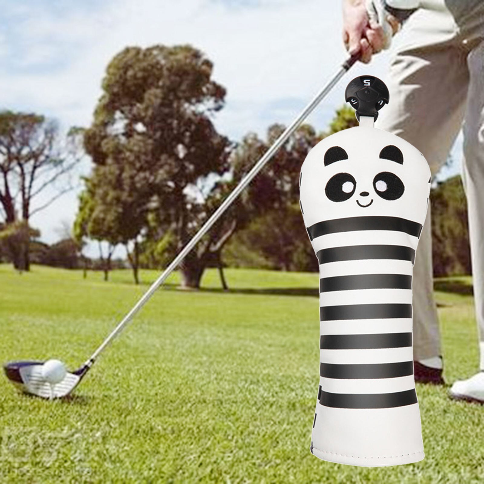 1PC Karikatur Stil PU Schutz Passt Universal- Treiber Leder Stil Golf Holz Kopf Abdeckung Golf Kopf Abdeckung Putter Fahrrinne holz: Weiß 3 5 Startseite