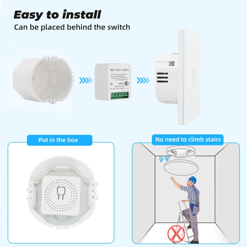 10A 16A Tuya Smart Life Wifi Switch Relay Breaker Module Automation Smart Lighting Google Home Alexa Echo Remote Control App