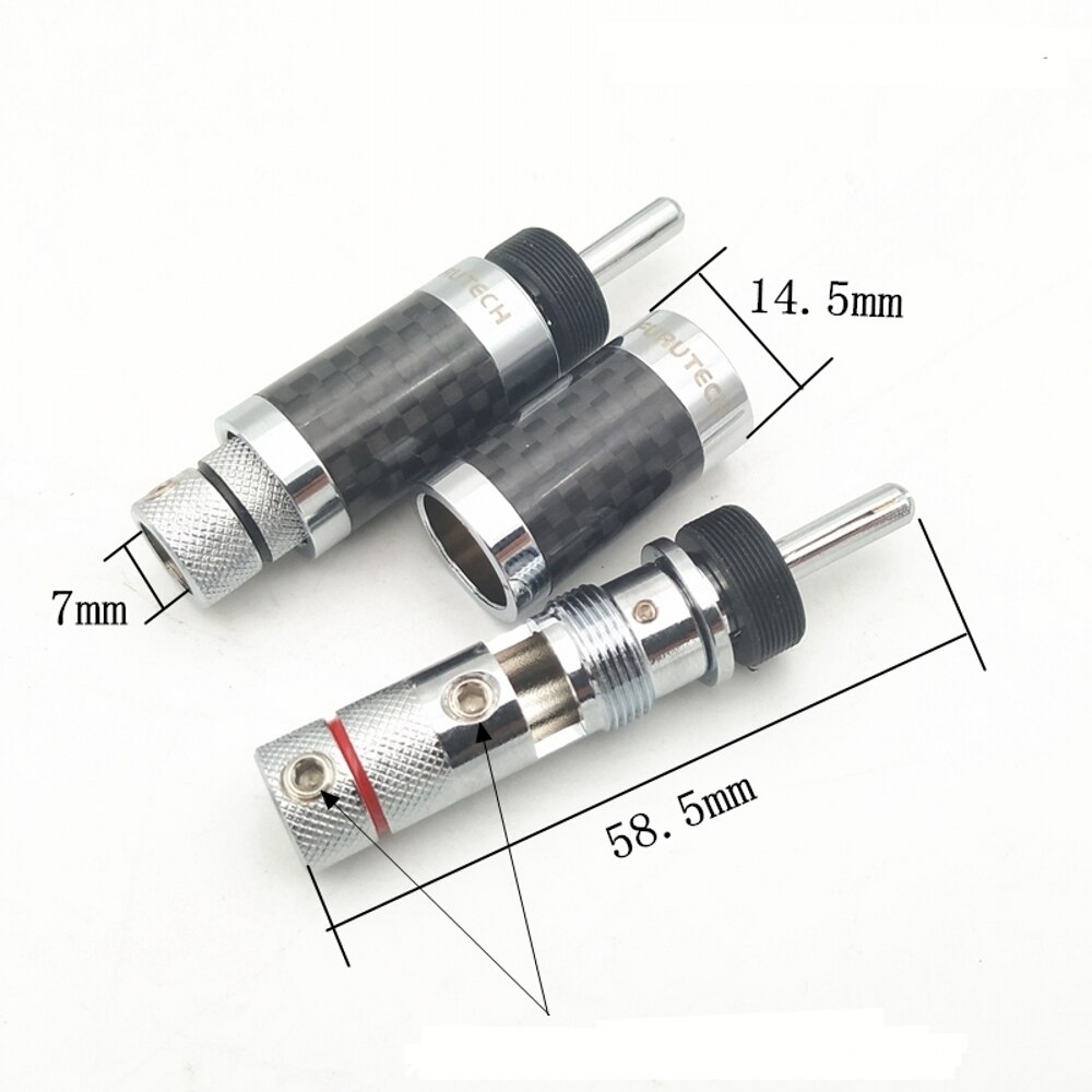 FURUTECH CF 202 (R) Kohlenstoff fiber rhodiniert lautsprecher Banane stecker Original Kasten MATIHUR