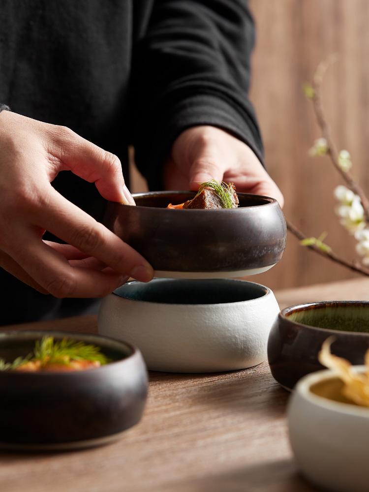 Japanese Household Noodle Bowl Ceramic Soup Bowl Salad Pasta Dessert Bowl Kitchen Tableware Microwave Oven Bakware Tableware